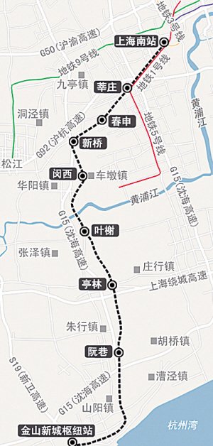 上海地铁22号线线路图
