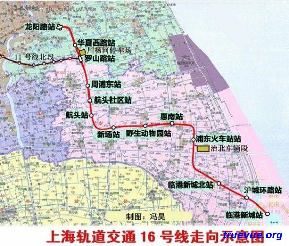 上海地铁16号线路线图