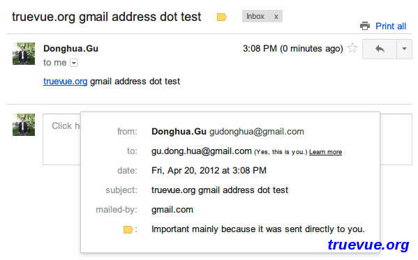 Gmail邮件地址点“.”秘密