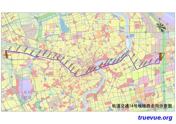 上海地铁14号线规划图